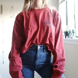 Cropped Mount Rainier Long Sleeve Tshirt